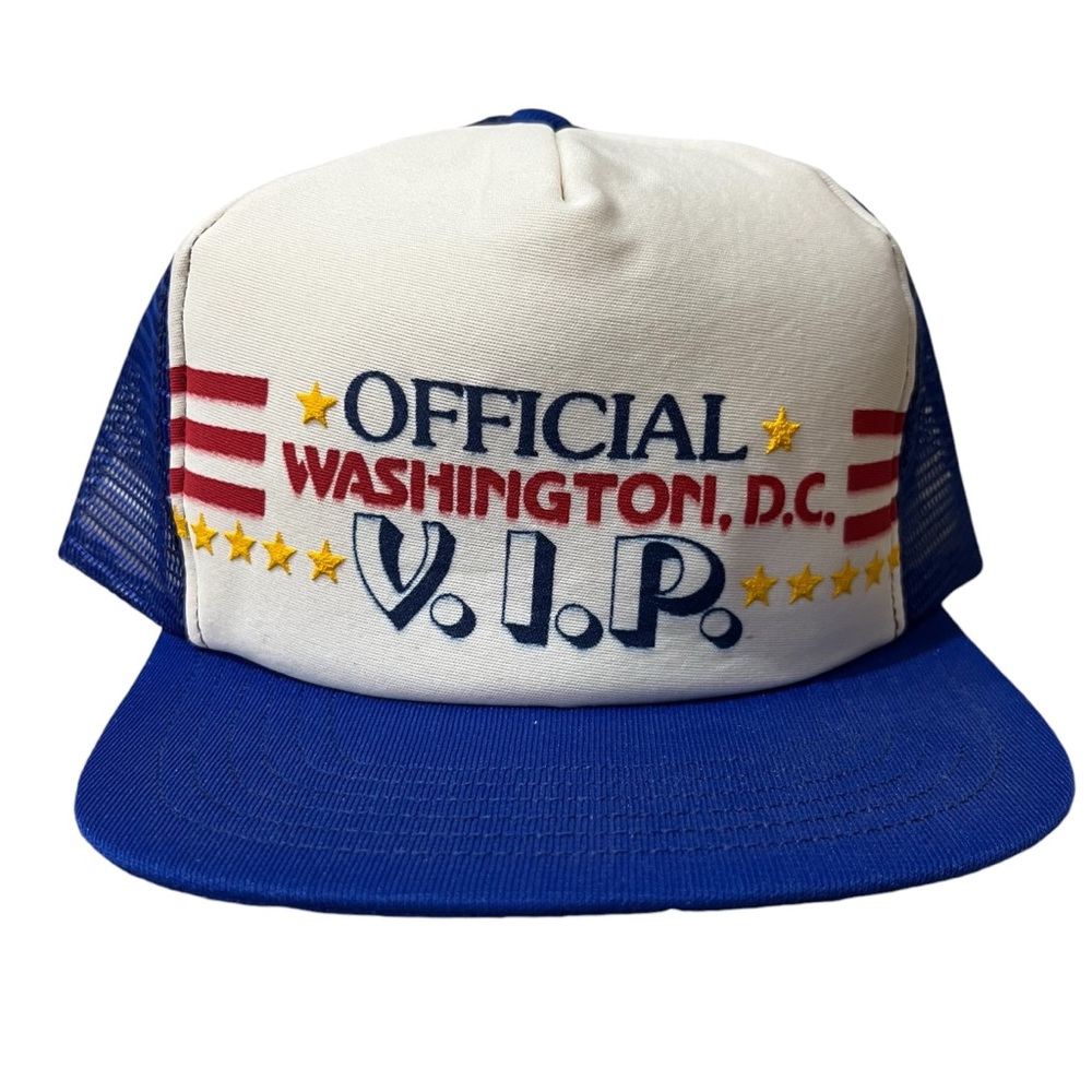 NEW Vintage Official Washington DC VIP Snapback Hat Cap Blue White Red S…
